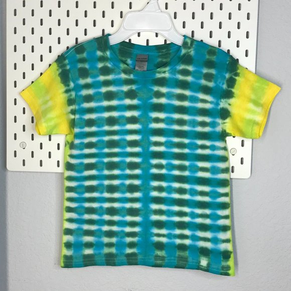🍭KIDS Tie-Dye T-Shirt | Blue/Green/Yellow | XS - Picture 3 of 6